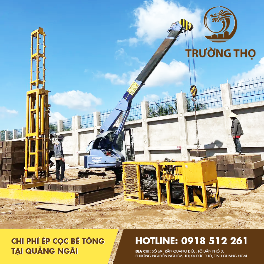 Chi phí ép cọc bê tông tại Quảng Ngãi