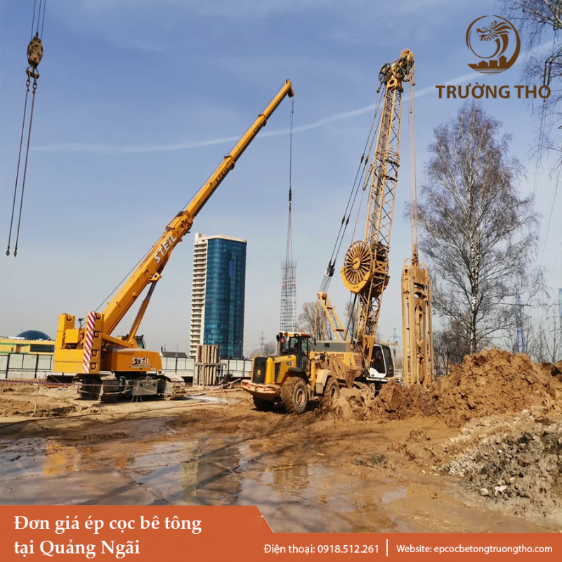 Đơn giá ép cọc bê tông tại Quảng Ngãi