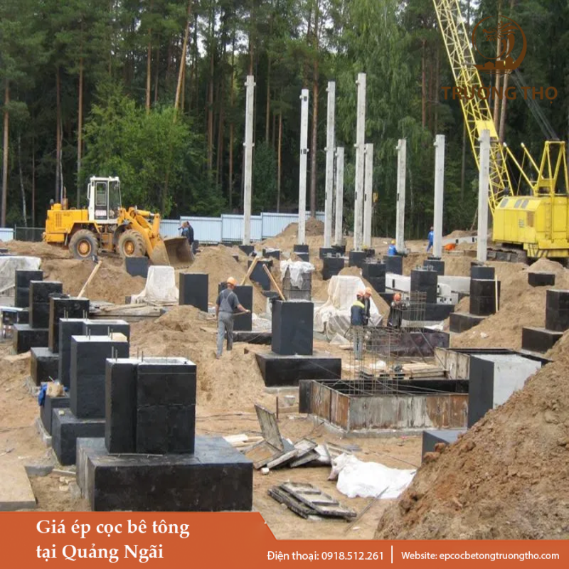 Giá ép cọc bê tông tại Quảng Ngãi