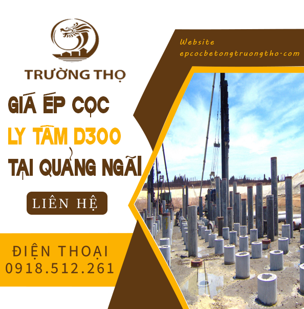 giá ép cọc ly tâm d300 tại Quảng Ngãi