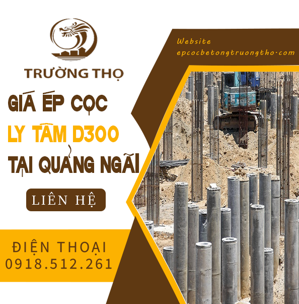 giá ép cọc ly tâm d300 tại Quảng Ngãi