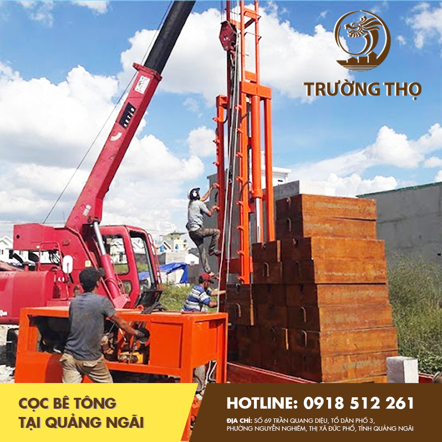 cọc bê tông tại Quảng Ngãi