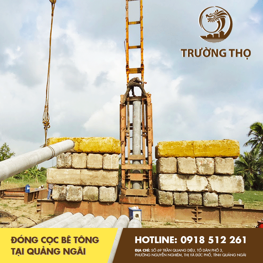đóng cọc bê tông tại Quảng Ngãi