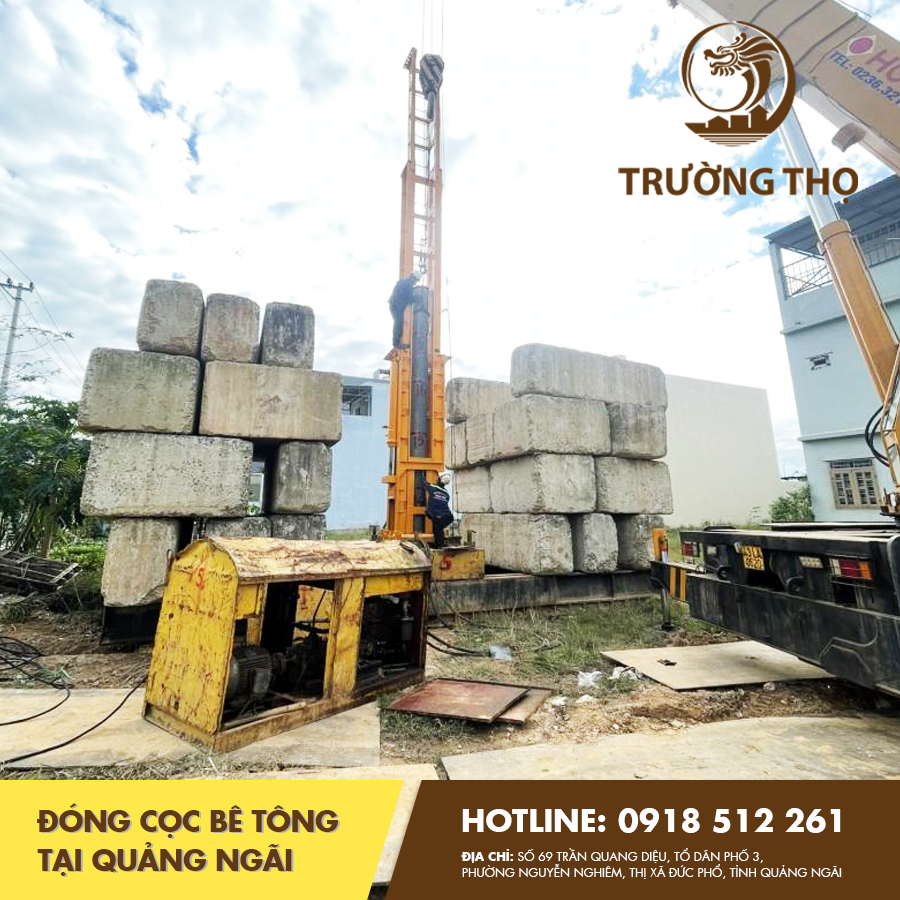 đóng cọc bê tông tại Quảng Ngãi