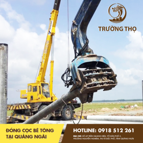 đóng cọc bê tông tại Quảng Ngãi