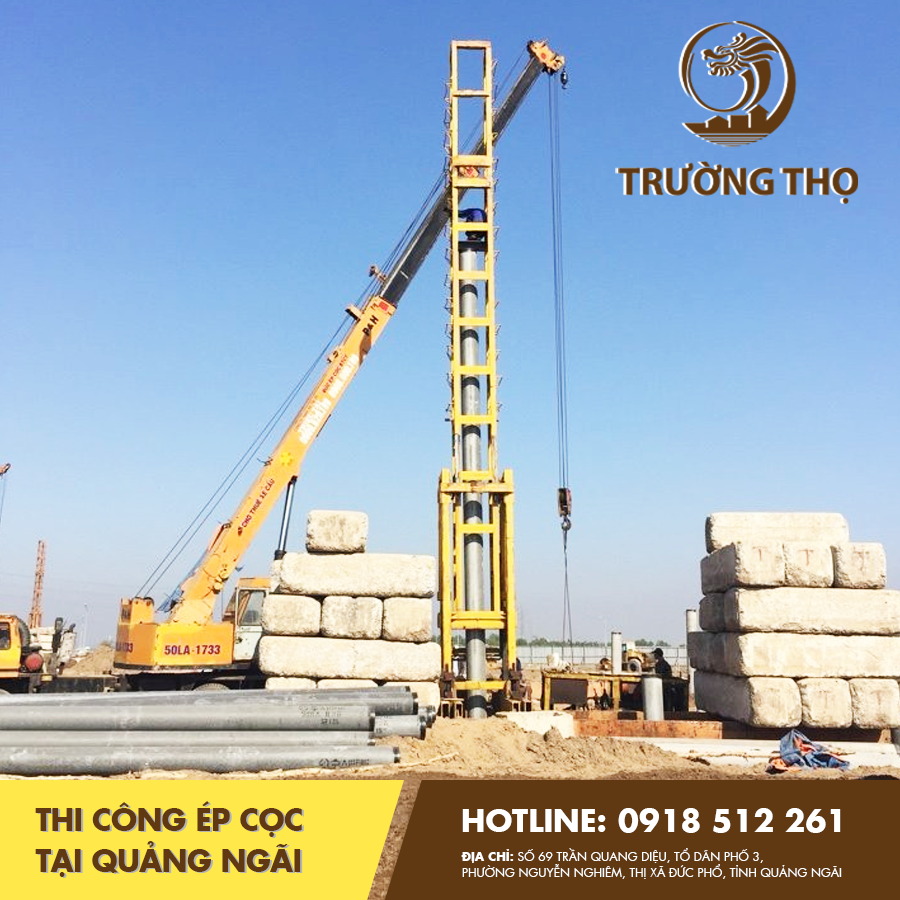 thi công ép cọc tại Quảng Ngãi