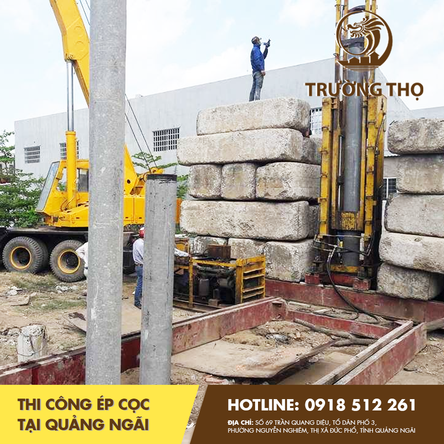 thi công ép cọc tại Quảng Ngãi