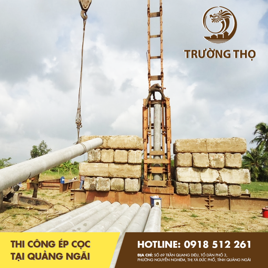 thi công ép cọc tại Quảng Ngãi