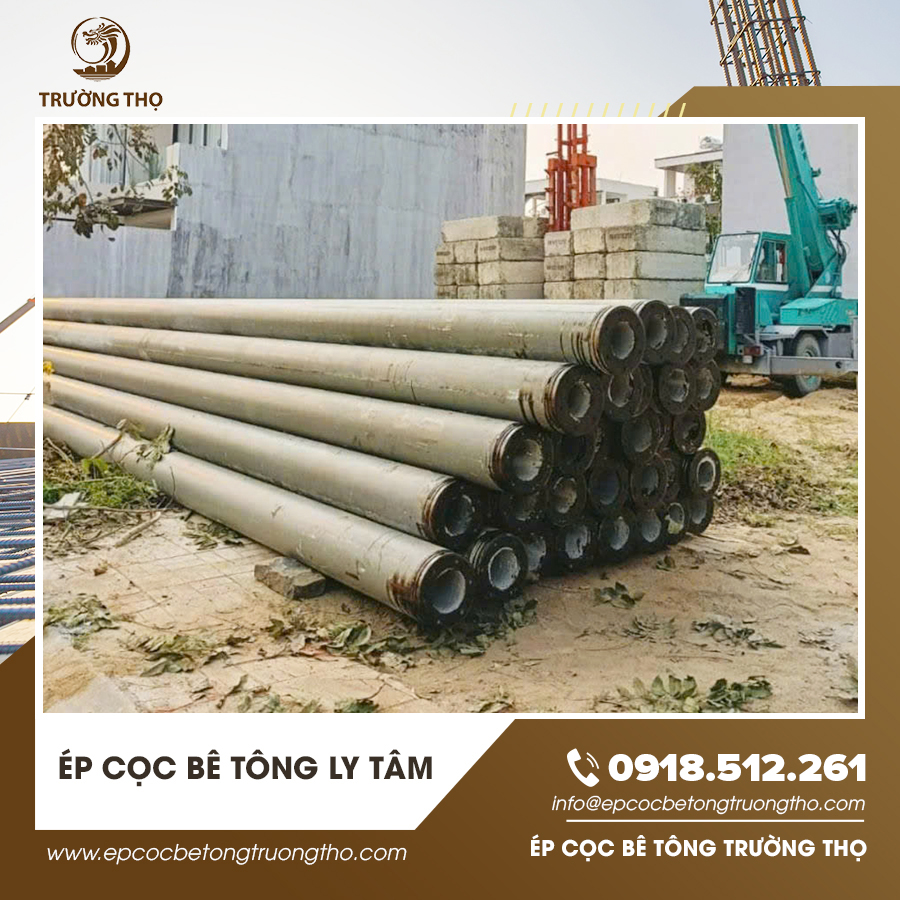 Hình ảnh cọc bê tông ly tâm trước khi thi công