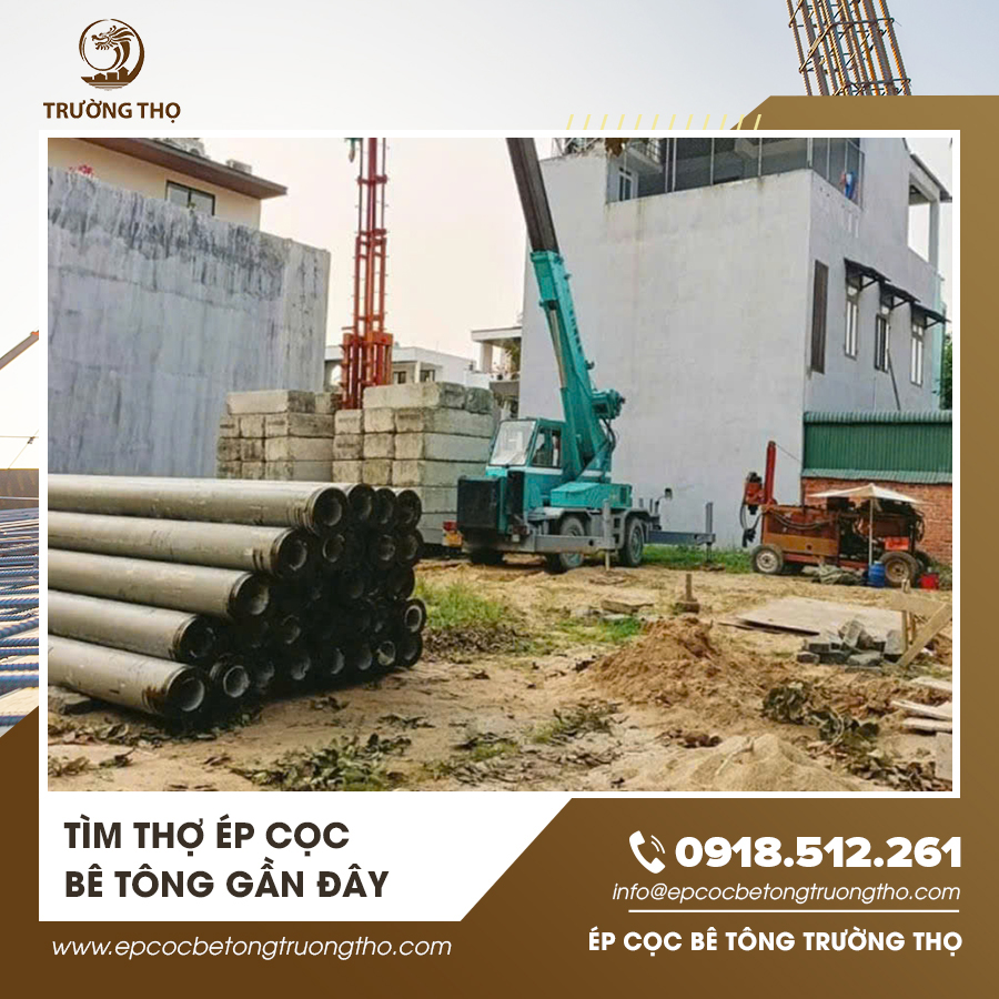 Hình ảnh máy móc thi công ép cọc bê tông