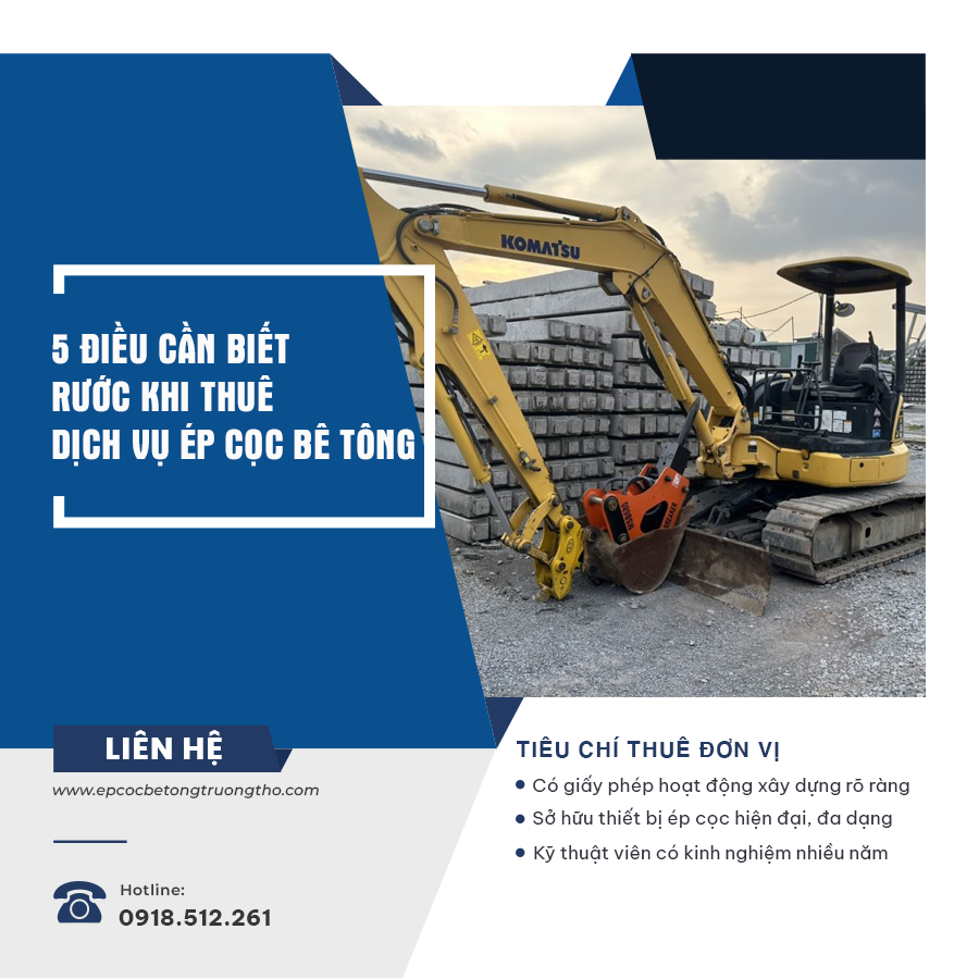 Thi công ép cọc bê tông giá rẻ cho nhà dân.