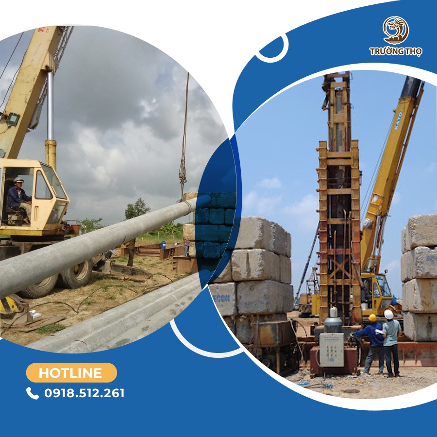 Cọc bê tông 200x200 chất lượng cao, giá cọc bê tông 200x200 hợp lý.