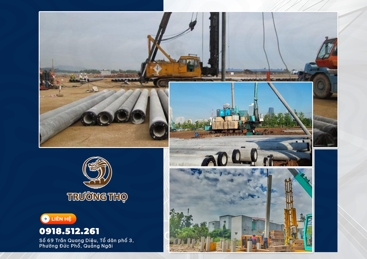 Giá đóng cọc bê tông phụ thuộc vào chiều sâu và loại đất nền.