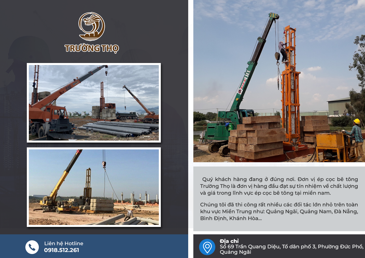 Cận cảnh thi công thực tế kèm giá đóng cọc bê tông tham khảo.